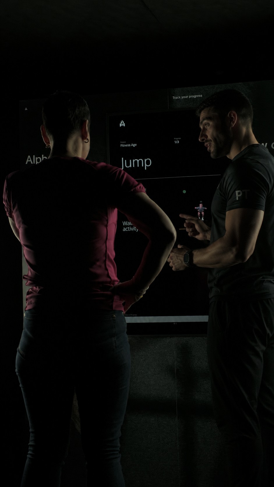 Hero person and guided screen